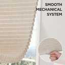 Joydeco No Drill Linen Cellular Blinds for Indoor Windows, Light Filtering Cordless Cellular Shades for Thermal Insulation Noise Reduction, Window Shades for Home (Linen Cream, 54" W x 64" H)