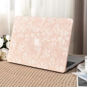 Seorsok Compatible with MacBook Air 13 Inch Case2022 2021 2020 2019 2018 Release A1932 A2179 M1 A2337 Touch ID,Leaves Printed Leather Plastic Hard Shell Case with Transparent Keyboard Cover,Pink