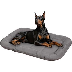 KHONSU PET Durable Dog Bed Tough and Tear Proof Dog Crate Bed, 800lbs Tear Strength PVC-Backed Waterproof Ped Bed Mat Indoor & Outdoor Use for Dogs up to 110 lbs (XXL(48"x31"x3"), Gray)