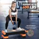 GYMMAGE Aerobic Exercise Step, Adjustable Aerobic Stepper for Exercise, Workout Step Platform for Step Up, 26.5" Step Deck with 4 6 8 Adjustable Height Risers, Women Home Gym Cardio Fitness
