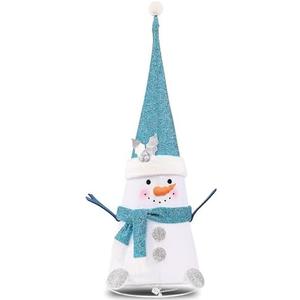 45INCH Christmas Decor, Snowman with LED Lights,Snowman Decorations Gift for Xmas, New Year, Winter, Outdoor Indoor Home Office Decorations(Blue and White)
