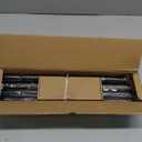 Curtain Rods for Windows 48 to 84 Inch(4-7 Feet),Black 1'' Diameter Drapery Rods with End Cap Style Design,Modern Adjustable Heavy Duty Curtain Rod,Size:36''-88''