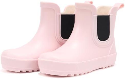 WILLPORT Toddler Rain Boots,Waterproof kids Chelsea Rain Boots for Boys and Girls 7