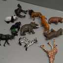 RUSON 11 Pcs Realistic Jungle Animal Figurines, Safari Animals Figures Toys Cake Topper Plastic African Wild Zoo Animals Playset Party Supplies for Kids Toddlers