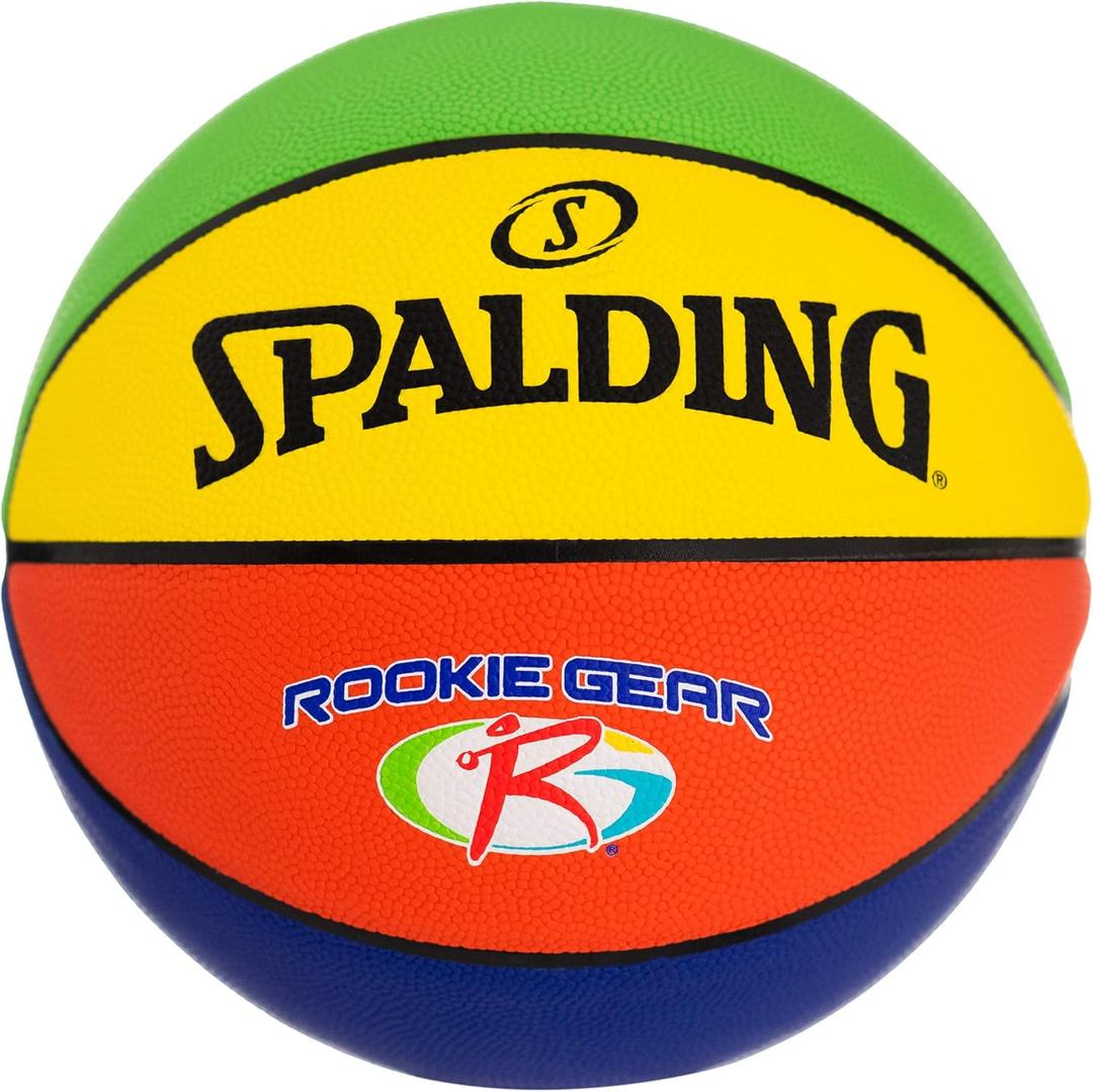 Spalding Rookie Gear 27.5" Basketball | Lighter to Help Develop Technique | Designed for Indoor & Outdoor Play, Size 5, 27.5"