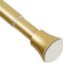 Gold Shower Curtain Rod - Tension Curtain Rod Adjustable 32 to 78 inch Spring Tension Shower Rod No Drilling Non Slip, Gold