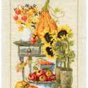 RIOLIS - Cottage Garden. Autumn 1657, Cross Stitch Kits 7,87" x 11,81", Cross Stitch Kits for Beginners & Advanced, Crossstitching Kit Adult, Embroidery Counted Stitching Kit