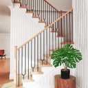 DILATATA Fake Plants Artificial Monstera Plant 18" Faux Potted Monstera Plant Indoor Tropical Palm Fronds with Black Pot for Indoor Home Decor Office Living Room Porch Decor (Green)