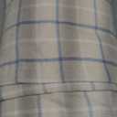 Madison Park Window Curtain for Living Room Thermal Insulated Fleece Lining, Cabin Plaid Curtain Room Darkening Window Drapes Bedroom, Anaheim, 1-Single Panel Pack, 50" x 95" Rod Pocket, Linen Blue