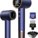 High-Speed Hair Dryer Pro | Trusted by Pro Stylists, Heat Damage Protection & 600 Million Ions Blow Dryer for Hair Care Beyond Salon, Fast Drying & Low Noise, Hairdryer with Diffuser, Nozzle, Comb (Navy Blue)