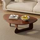 SoulNest Mid Century Small Coffee Table, Walnut Coffee Table for Living Room, Suitable for Living Room, Reception Room or Office (Small, Triangle)