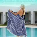 Giant Huge Thin Boho Throw Blanket Turkish Beach Blanket Towel Jumbo Extra Large XL XXL Big Oversized Outdoor Picnic Accessories Travel Essentials for Family Camping Gears Must Haves Yard Mat Navy
