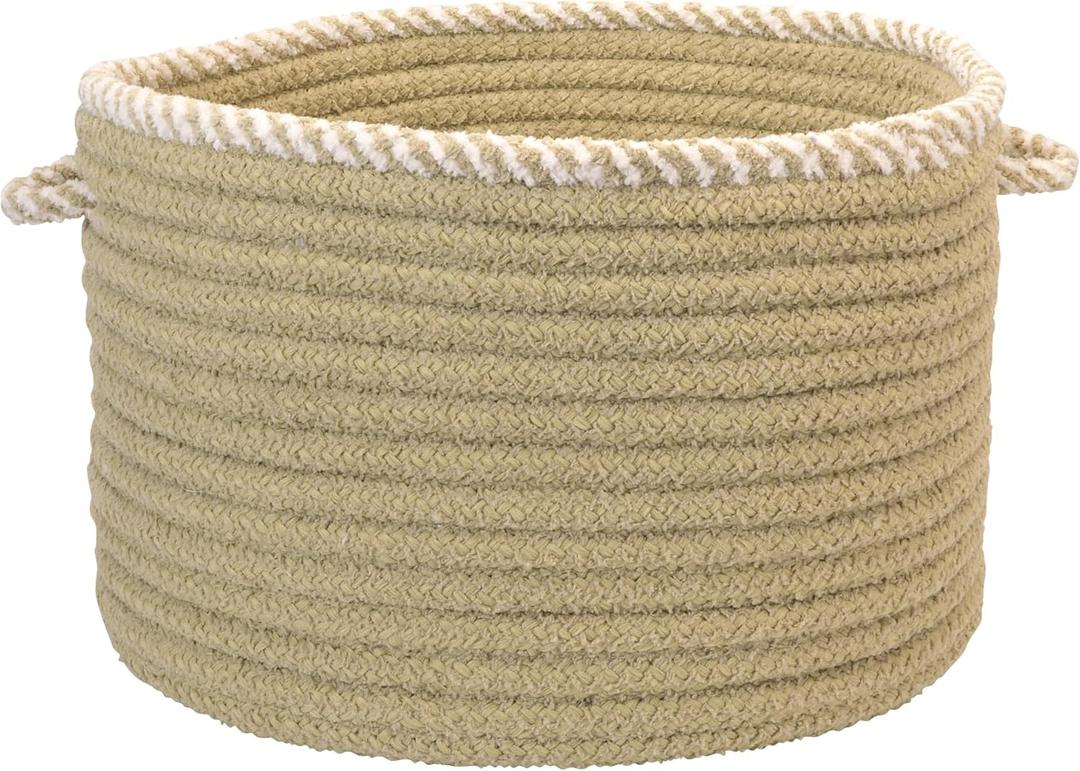 Whispering Woven Basket - Sprout Green 16" x 16" x 12"