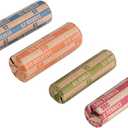 Coin Wrappers Assorted 300 PCS Flat Coin Rolls Wrappers for All Coins Including Quarter, Penny, Nickel, Dime Wrappers