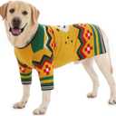 Small Dog Sweater for Male Female - Warm Halloween Autumn Knit Sweaters With Long Legs for Yorkie Chihuahua (XX-Large, Yellow)