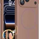 Miracase Magnetic for iPhone 17 Pro Case, Compatible with MagSafe, Integrated Silicone Camera Control Cover, 3.0mm Thicken Shockproof Drop Protection Phone Case for 17 Pro,Chocolate