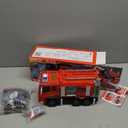 3in1 Fire Truck Toy with Foldable Race Track & 12 Diecast Race Cars Toys, Fire Trucks for Toddlers 3-5 with Lights & Sounds, Carrier Truck Car Kids Toy Gift for Age 3 4 5 6+ Year Old Boys Girls