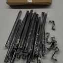 Extra Long Curtain Rod for Windows 30 to 240 inch, Heavy Duty Curtain Rods with Modern End Caps, 1 inch Black Drapery Rods Set for Outdoor Patio, Adjustable Curtain Rod for Room, Black