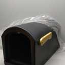 Step2 Mailmaster Hudson Mailbox & Post with Planter, Weather Resistant, Large Outdoor Mailboxes, Made of Durable Plastic, Easy to Install, Flag Included, White & Black
