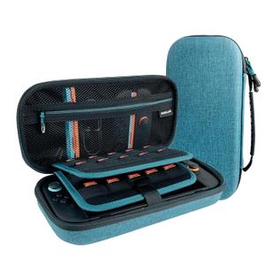 Oankrvs Hard Carrying case for Nintendo Switch 2 Model 2025, Switch 2 case, with 20 Game Card Slots, Slim Portable Travel Storage Bag, sky blue