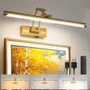 ZitoStory Picture Lights for Wall Battery Operated, (Gold, 24in) Rechargeable Art Light for Painting,Modern wall Lights for Pictures,Dimmable Gallery Artwork Lights for Pictures On Wall
