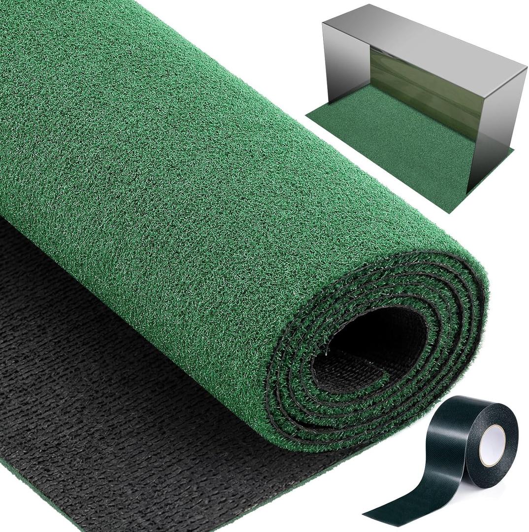Nuanchu 6x10 ft Golf Simulator Turf Putting Green Practice Mat 15mm Pile with Lawn Double-Sided Tape Non-Slip Backing for Home Simulator Basement Garage Indoor