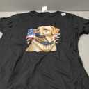 American USA Flag Lab Owner Yellow Labrador Retriever T-Shirt M