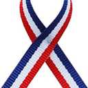 Support USA | American Made 125 Veteran's Day, September 11th, and Patriotic Red/White/Blue Fabric Awareness Ribbons - Bag of 125 Fabric Ribbons with Safety Pins - Pin Attached