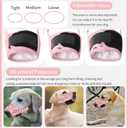 HEELE Dog Muzzle,Soft Nylon Muzzle Anti Biting Barking Chewing,Air Mesh Breathable Drinkable Adjustable Loop Pets Muzzle for Small Medium Large Dogs 4 Colors 4 Sizes (P-Pink Flower, L)