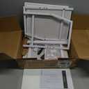 Furnulem Tall 4 Drawers Dresser, Vertical Storage Tower for Bedroom, Hallway, Entryway, Nursery, Closet Organizer, Nightstand Bedside Table Furniture, Sturdy Steel Frame, Wood Top, White