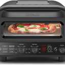 CHEFMAN Indoor Pizza Oven - Makes 12 Inch Pizzas in Minutes, Heats up to 800F - Countertop Electric Maker with 5 Touchscreen Presets, Pizza Stone and Peel Included - Stainless Black