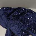 Navy Blue Christmas Tree Skirt 36 Inch Metal Xmas Tree Skirt Unique Christmas Tree Floor Mat Embroidered Christmas Tree Skirt Vintage Christmas Tree Cover Skirt for Christmas Halloween Home Decoration