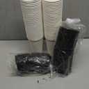 RACETOP [100 pack] Disposable Coffee Cups with Lids 12 oz, Hot Paper Cups with Lids, To Go Cup with Lid