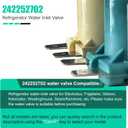 242252702 Refrigerator Water inlet Valve for Frigidaire Kenmore Electrolux Crosley, Fridge Water Valve replacement Parts 240531101 241734301 WV2702 AP5671757 240321801 K-76150