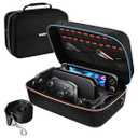 ivoler Carrying Storage All in One Case for Nintendo Switch 2 (2025),Portable Travel All Protective Hard Messenger Bag Soft Lining 20 Games for Switch 2 Console Pro Controller Accessories Black