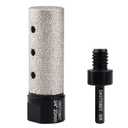 Diamond Coated Finger Bit, 3/4" Tile Milling Bit to Enlarge Grind Polish Shape Holes on Porcelain Ceramic Marble Granite Tile Countertop, with 5/8-11 Thread to 3/8" Hex Shank Adapter, Diameter 20mm