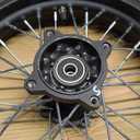 Rim tube tire 80/100-12 3.00-12 12-15MM axle 12"Complete rear wheel For small Dirt Pit Bike Trail Wheel Rim Tire Fits 125-160cc Pit Dirt Bike TTR SSR BBR Includes Brake Rotor and Sprocket