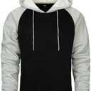 LBL Leading the Better Life Men's Solid Pullover Hoodies Sports Soft Blend Fleece Hooded Sweatshirts with Kangaroo Pocket XXL