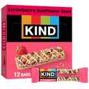 KIND Healthy Snacks Bars, Strawberry Sunflower Seed, Gluten Free, High Fiber Snacks, 5g Protein, 12 Count (EXP 03/06/27)