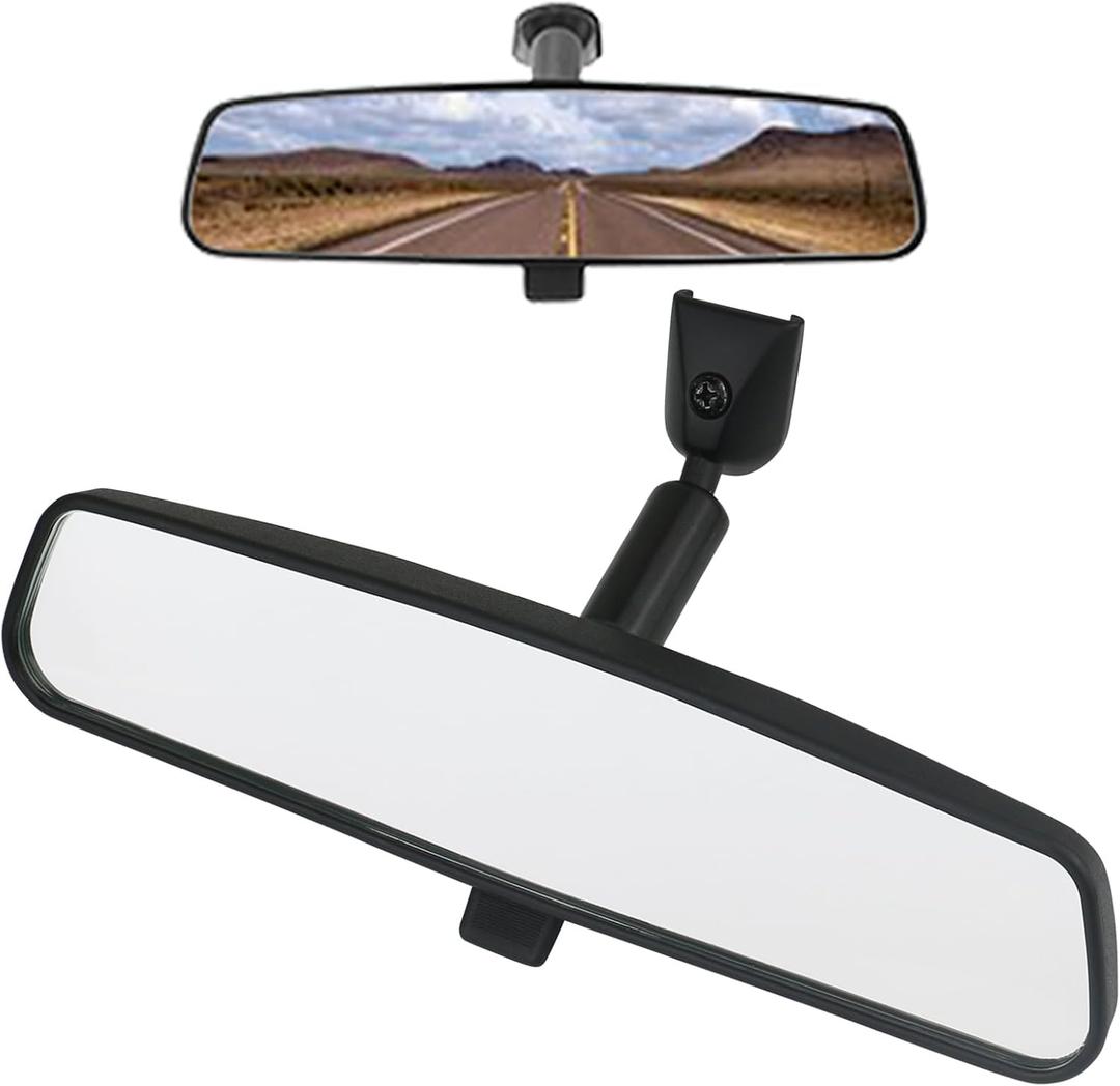 10.5" Interior Rear View Mirror Kit Universal for Toyota Corolla RAV4, Ford Focus F150, Hyundai Elantra, Kia Optima, Jeep Wrangler Compass, Nissan Rogue and More Rearview Mirror