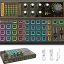 Sound Mixer Board, Voice Changer Sound Card with Multiple Sound Effects - Live Sound Card