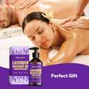 2 x Lavender Massage Oil (8 Fl Oz), Aromatherapy Massage Oil, Lavender Bliss Massage Oil, Natural Relaxation for Mind and Body