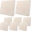 Newwiee 8Pcs Stretch Patio Cushion Covers Outdoor Cushion Covers for Patio Furniture Replacement Couch Sofa Slipcovers Jacquard Textured Soft Fabric Washable Furniture Protector (Beige,Elegant)