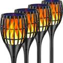 Solar Lights Outdoor, 43" Flickering Flames Torch Light Solar Garden Lights Waterproof Landscape Lighting Dusk to Dawn Auto On/Off Security Torch Light for Yard Patio Driveway, 4Pack