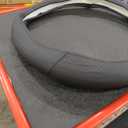 Steering Wheel Cover Standard Size 14.5-15 inch, Non-Slip Car Wheel Cover Protector, Breathable Microfiber Leather, Black