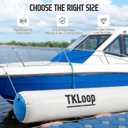 6FT/10FT Inflatable Boat Fender with Electric Pump,Heavy-Duty PVC Dock Bumper,Inflatable Boat Bumper with D-Rings, Storage Bag & Repair Kit for Pontoon, Yachts, Jet Ski,Fishing Boat