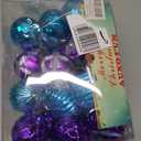 AUXO-FUN 2.36"/60mm shatterproof Christmas Ball Ornaments Tree Decoration Baubles Set of 24 Counts (Purple & Blue)