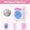 Mahjong Tile Set with 166 Premium Mahjong Tiles, Complete Set with Carrying Bag for Family Game Nights and Friendly Competition