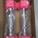 Portzon Weights Dumbbells Pink Colors Compatible with Set of 2 Neoprene/Rubber Dumbbells, 2 LB, Anti-Slip, Anti-roll, Hex Shape (Standard)