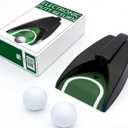 Golf Automatic Putting Machine - Portable - Indoor/Outdoor Practice Automatic Return Golf Cup Training Aid - Comes with Two Double-Layer Balls